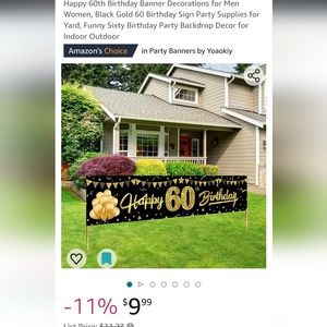 60th birthday banner